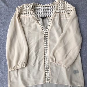 Aakaa cream dress top